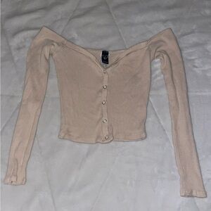Long Sleeve On or Off the Shoulder Windsor Top
